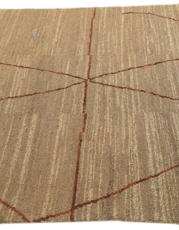 Detail image of  5' 8 x 8' 2  Hand Knotted Moroccan Wool Rug