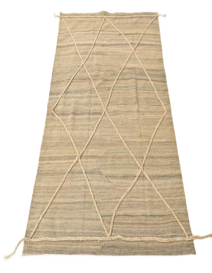 Detail image of  4' 5 x 6'  Hand Knotted Moroccan Wool Rug