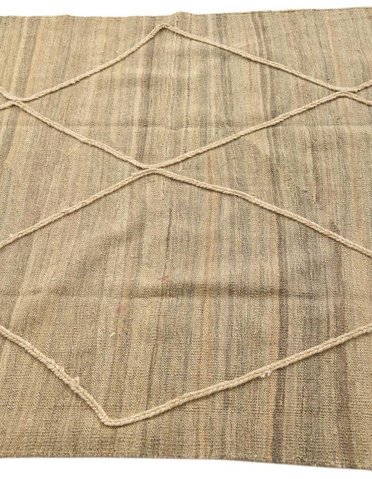 Detail image of  4' 5 x 6'  Hand Knotted Moroccan Wool Rug