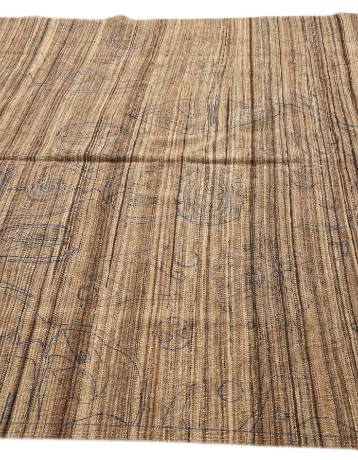 Detail image of  5' 10 x 7' 2  Hand Knotted Moroccan Wool Rug