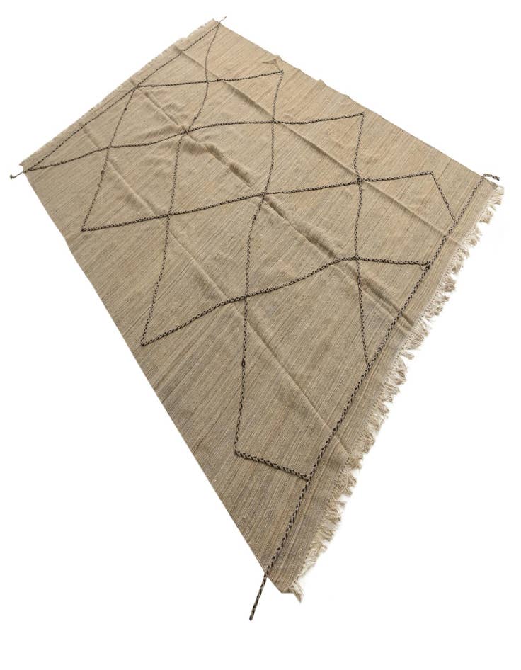 Detail image of  6' 9 x 9' 8  Hand Knotted Moroccan Wool Rug