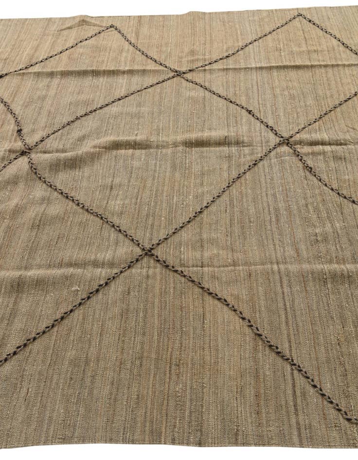 Detail image of  6' 9 x 9' 8  Hand Knotted Moroccan Wool Rug