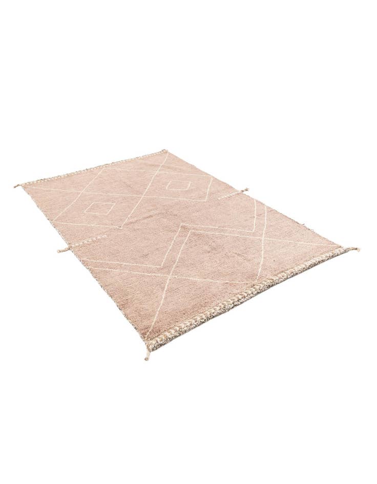 Detail image of  4' 2 x 6' 1  Hand Knotted Moroccan Wool Rug