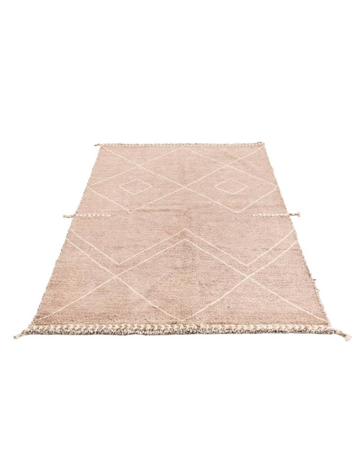 Detail image of  4' 2 x 6' 1  Hand Knotted Moroccan Wool Rug