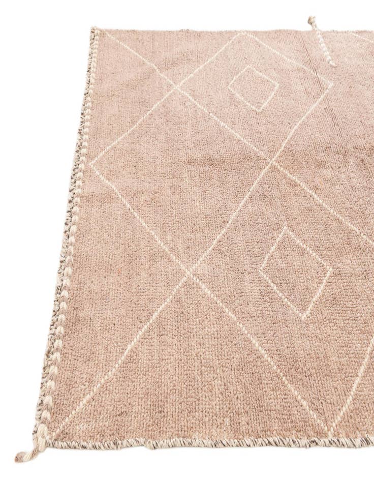 Detail image of  4' 2 x 6' 1  Hand Knotted Moroccan Wool Rug