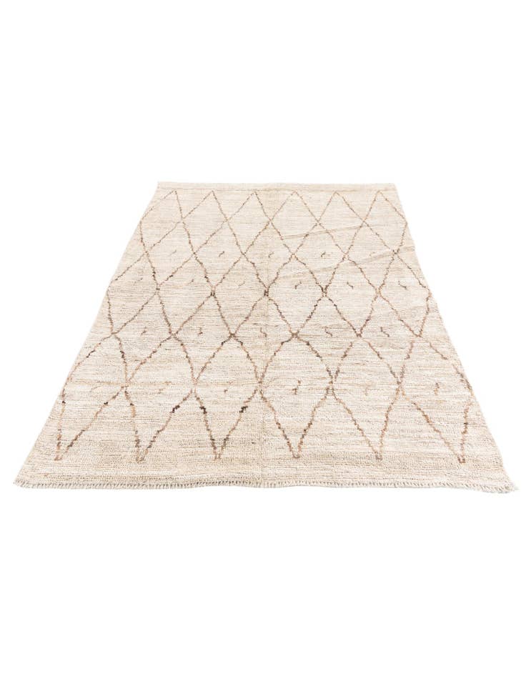 Detail image of  5' 3 x 6' 8  Hand Knotted Moroccan Wool Rug