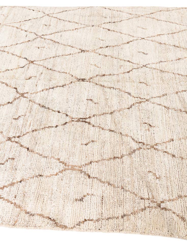 Detail image of  5' 3 x 6' 8  Hand Knotted Moroccan Wool Rug