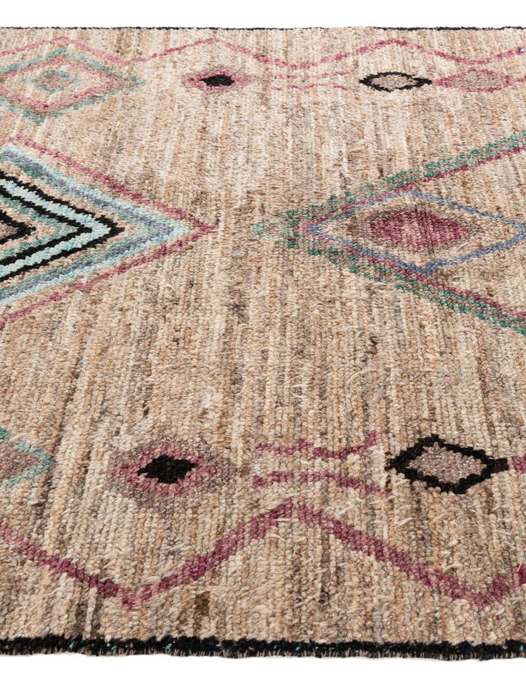 Detail image of 5' 8 x 9' 2 Hand Knotted Moroccan Wool Rug
