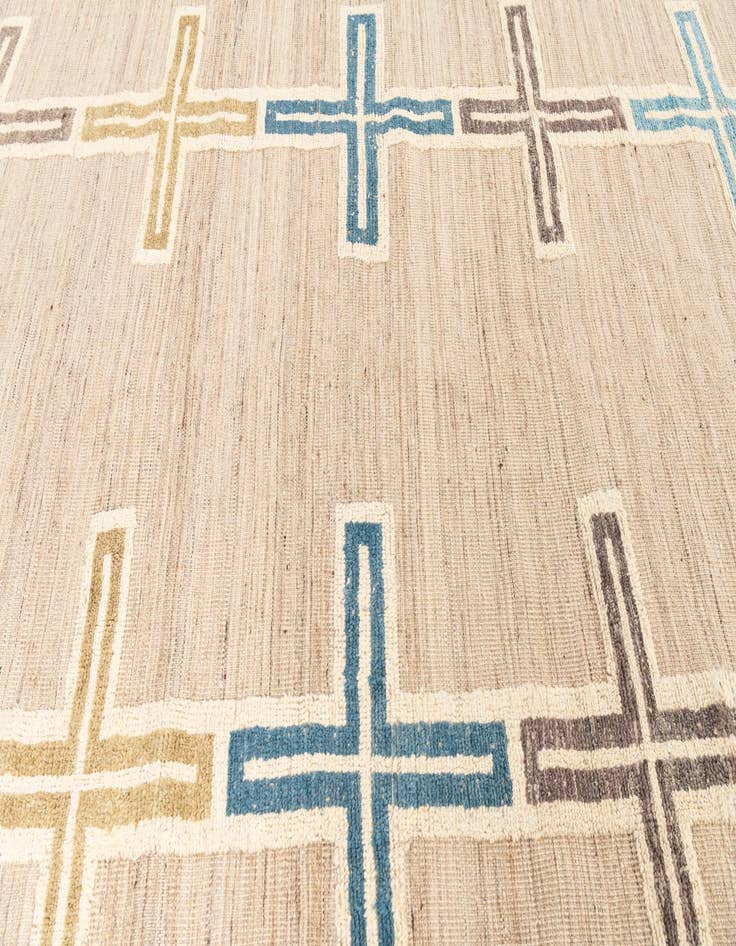 Detail image of  8' x 10' 5  Hand Knotted Moroccan Wool Rug
