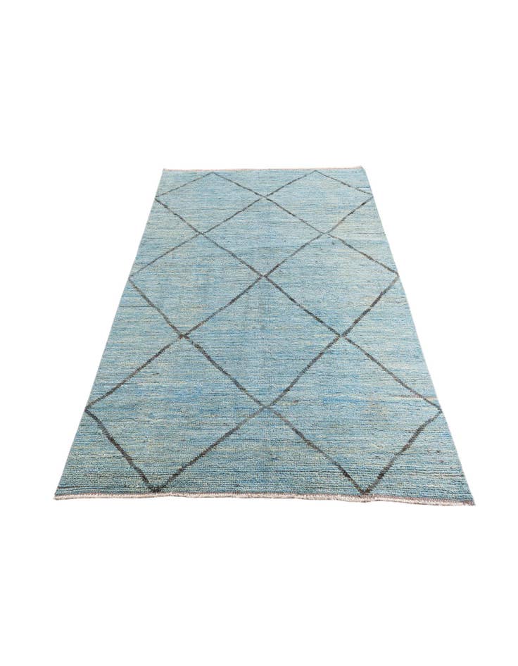 Detail image of  5' 10 x 9' 2  Hand Knotted Moroccan Wool Rug