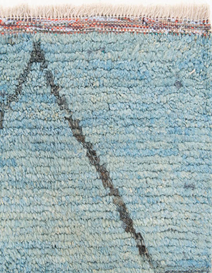 Detail image of  5' 10 x 9' 2  Hand Knotted Moroccan Wool Rug