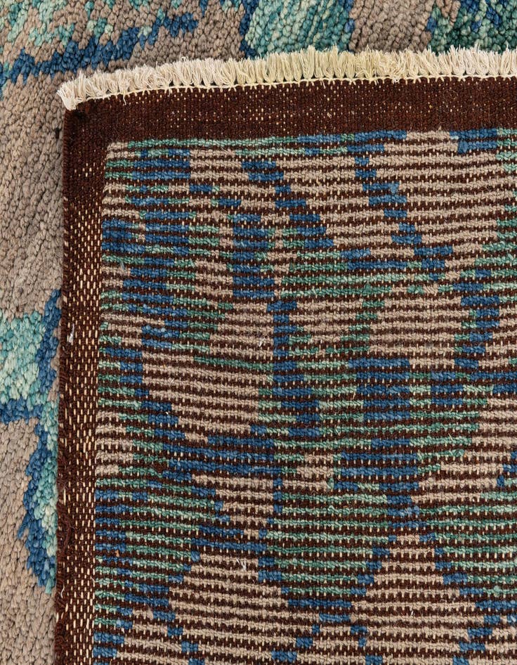 Detail image of  6' 4 x 9' 2  Hand Knotted Moroccan Wool Rug