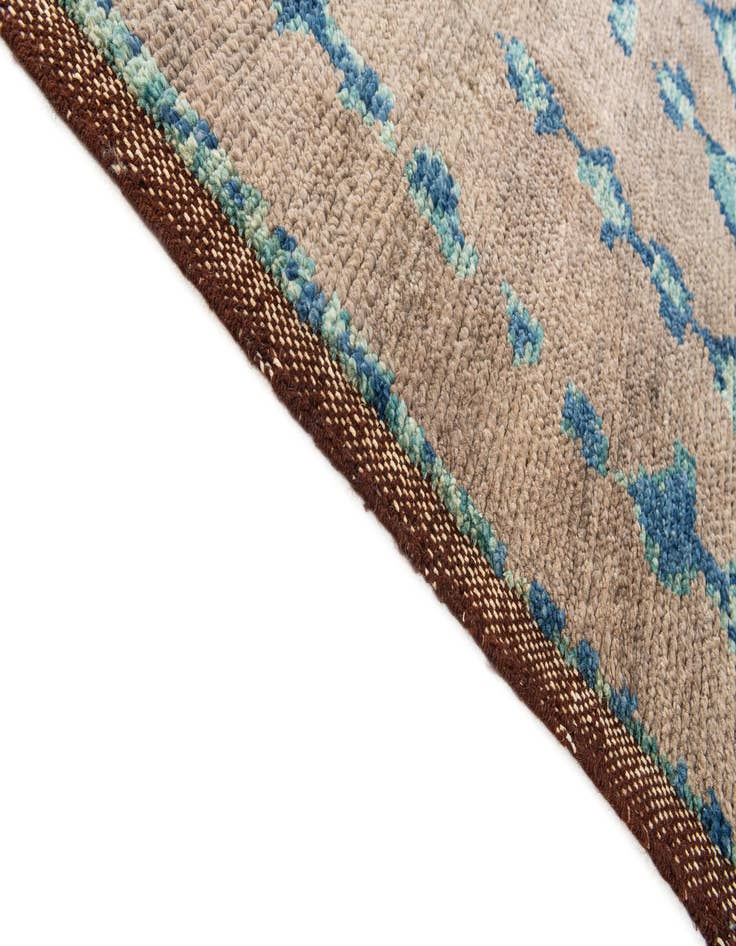 Detail image of  6' 4 x 9' 2  Hand Knotted Moroccan Wool Rug