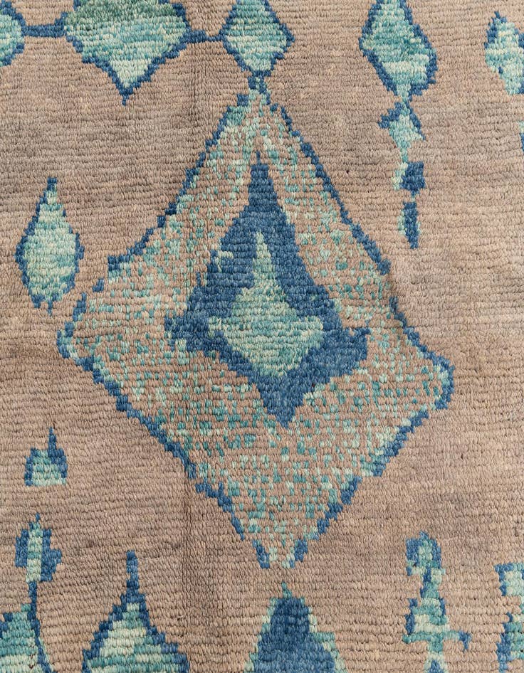 Detail image of  6' 4 x 9' 2  Hand Knotted Moroccan Wool Rug