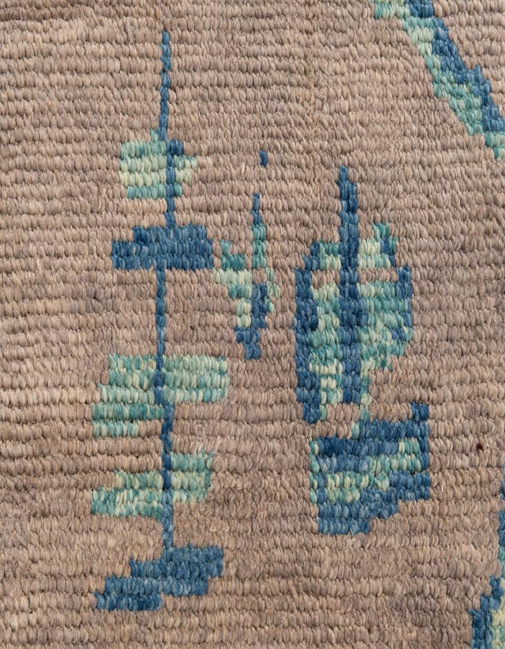 Detail image of  6' 4 x 9' 2  Hand Knotted Moroccan Wool Rug