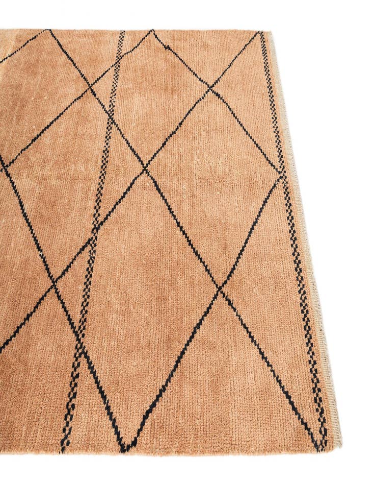 Detail image of  5' 3 x 7' 4  Hand Knotted Moroccan Wool Rug