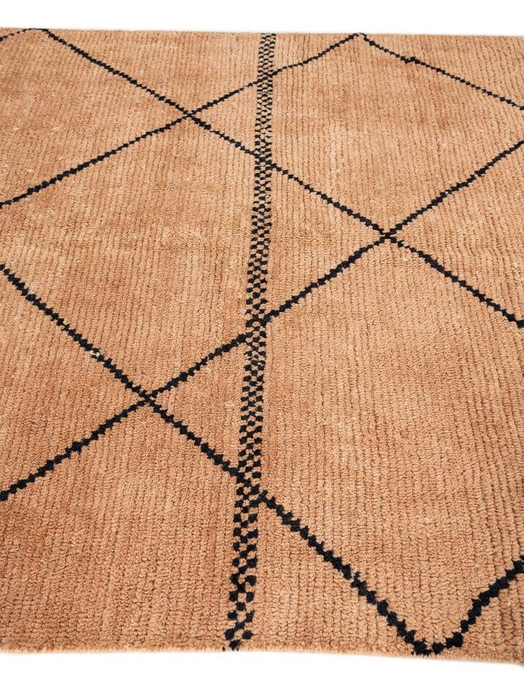 Detail image of  5' 3 x 7' 4  Hand Knotted Moroccan Wool Rug