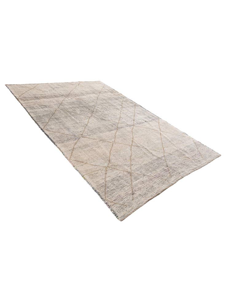 Detail image of  6' 2 x 9' 2  Hand Knotted Moroccan Wool Rug