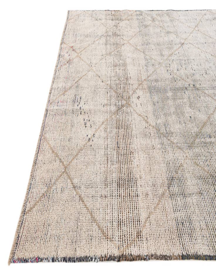 Detail image of  6' 2 x 9' 2  Hand Knotted Moroccan Wool Rug