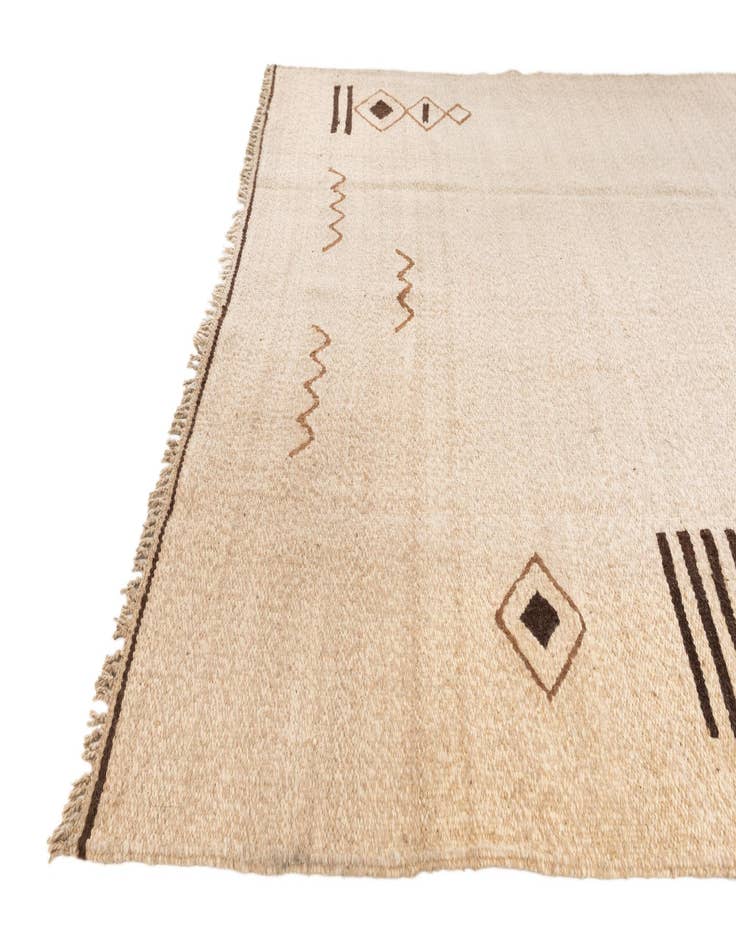 Detail image of  6' 6 x 9' 10  Hand Knotted Moroccan Wool Rug