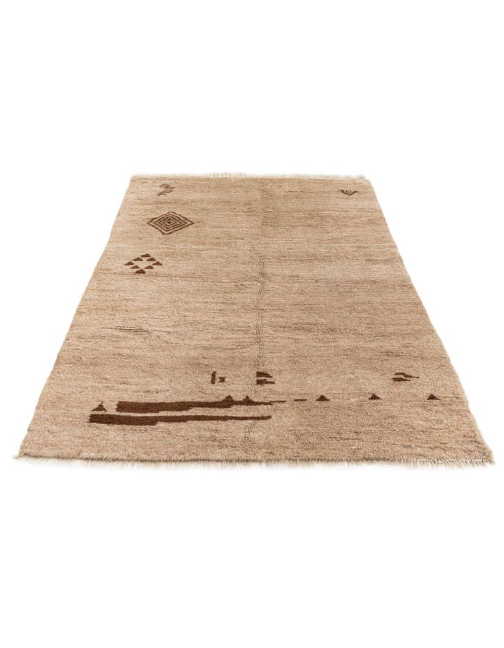 Detail image of  4' 4 x 6' 9  Hand Knotted Moroccan Wool Rug