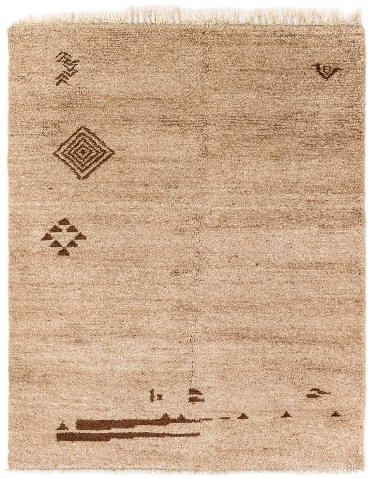 Primary image  4' 4 x 6' 9  Hand Knotted Moroccan Wool Rug