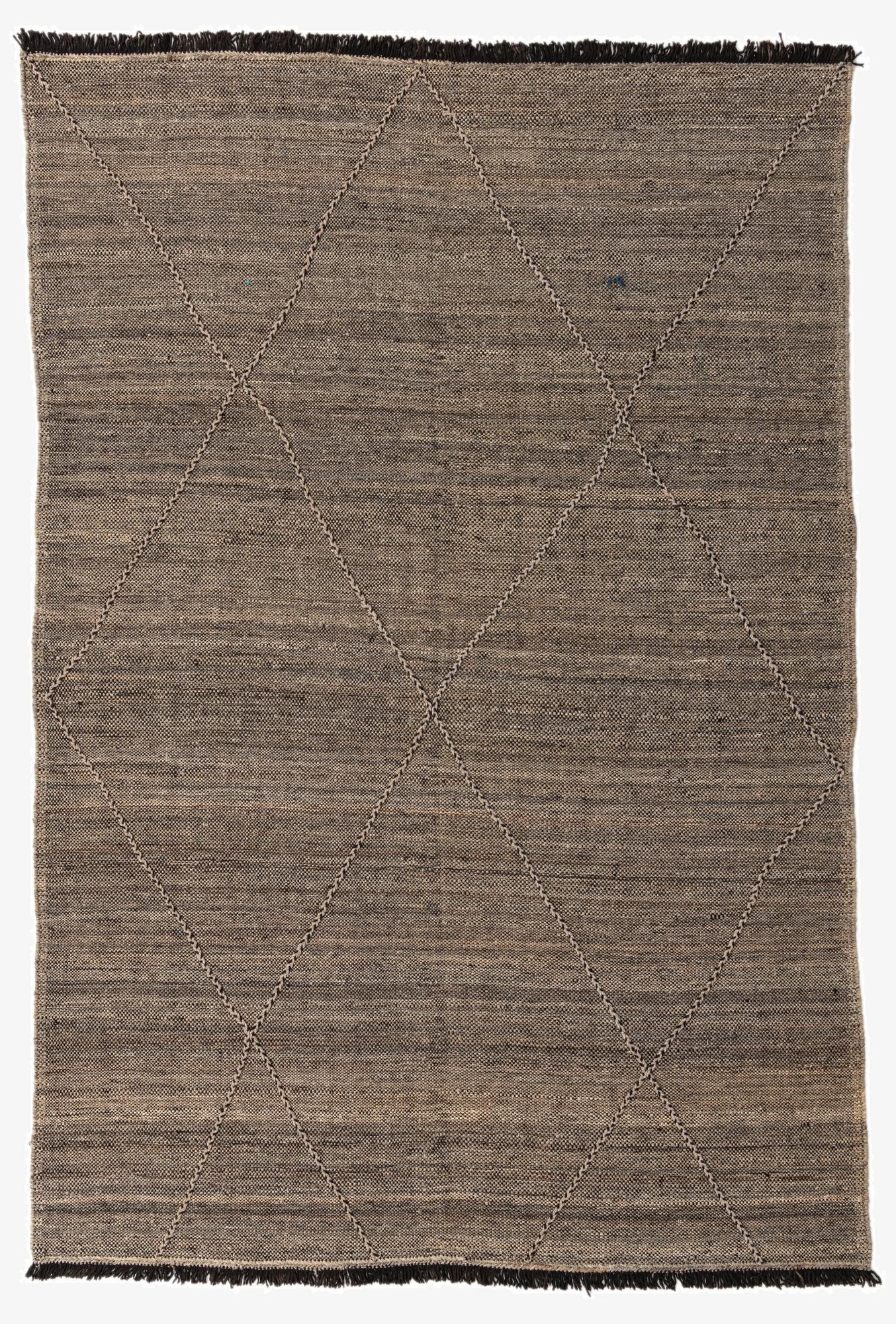  6' 8 x 9' 10  Hand Knotted Moroccan Wool Rug