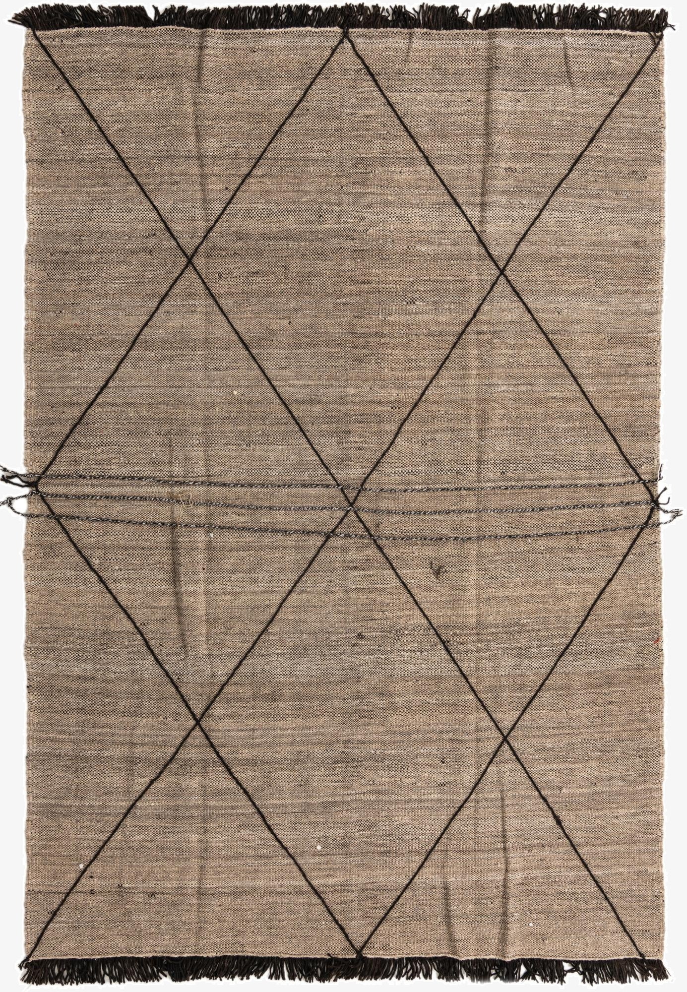  6' 9 x 9' 9  Hand Knotted Moroccan Wool Rug