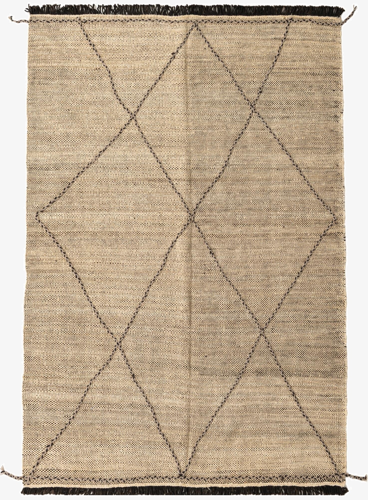  5' 4 x 7' 9  Hand Knotted Moroccan Wool Rug