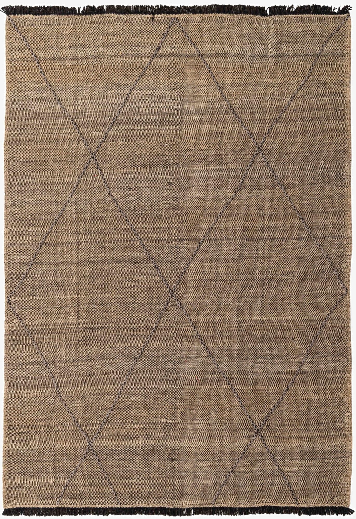  6' 10 x 9' 8  Hand Knotted Moroccan Wool Rug