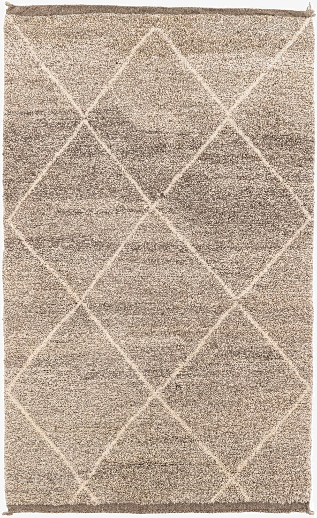  5' 3 x 8' 7  Hand Knotted Moroccan Wool Rug