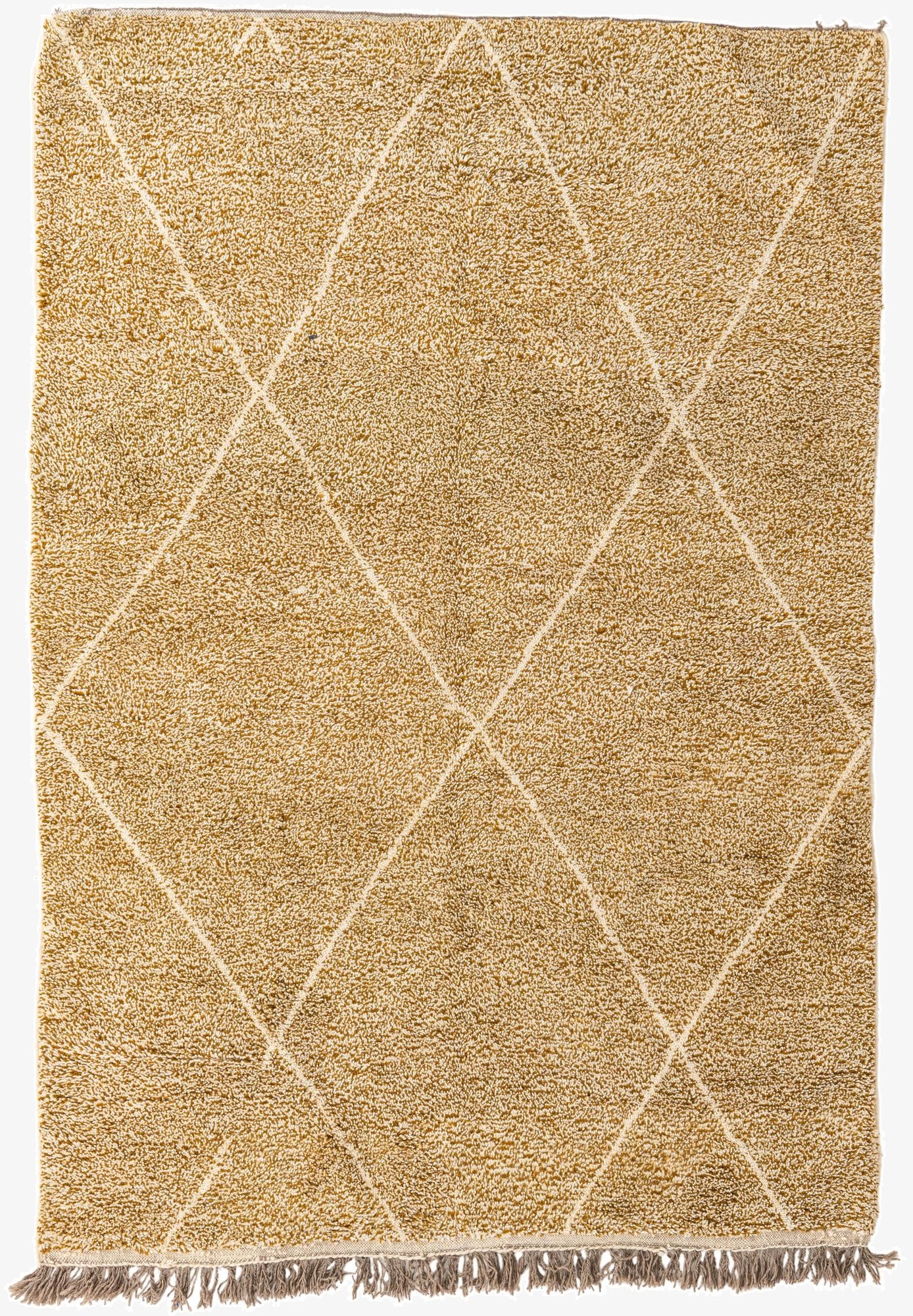  6' 8 x 9' 8  Hand Knotted Moroccan Wool Rug