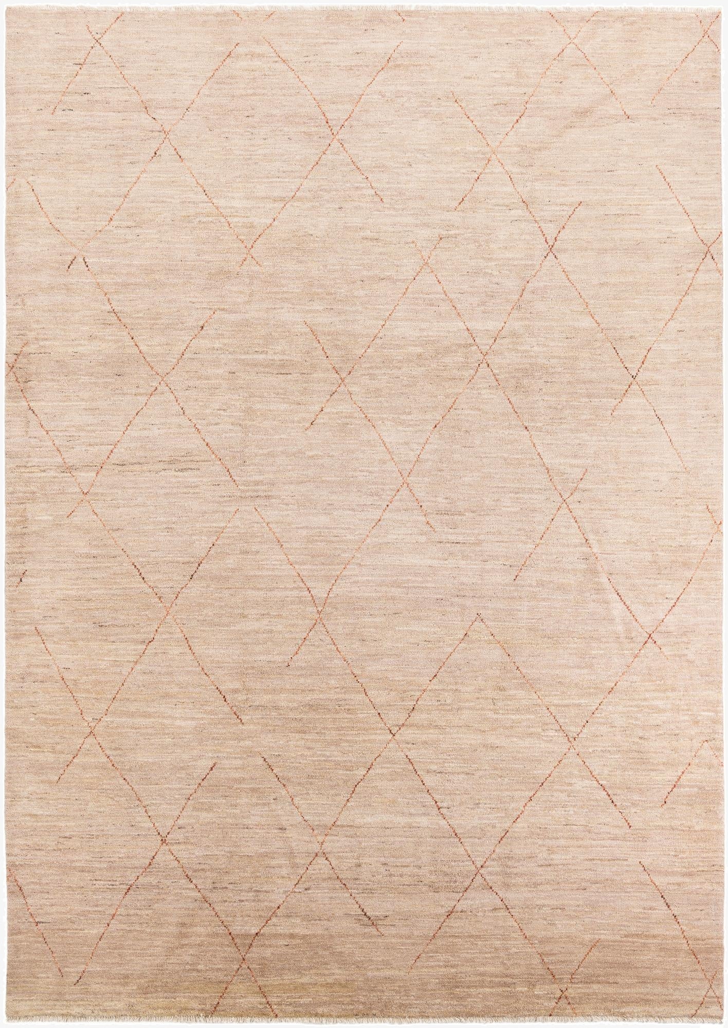  8' 2 x 11' 5  Hand Knotted Moroccan Wool Rug