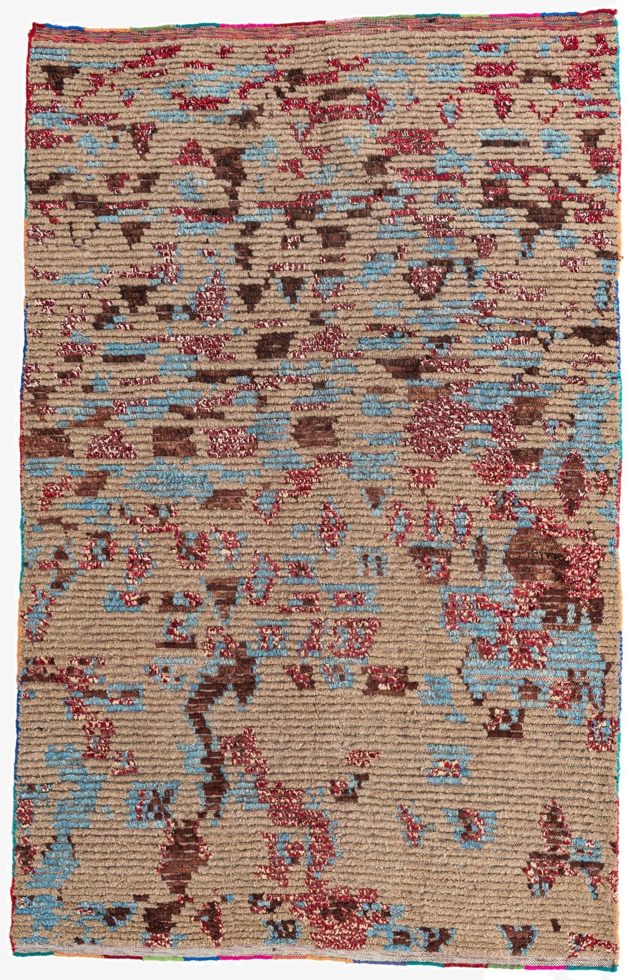  5' 4 x 8' 6  Hand Knotted Moroccan Wool Rug