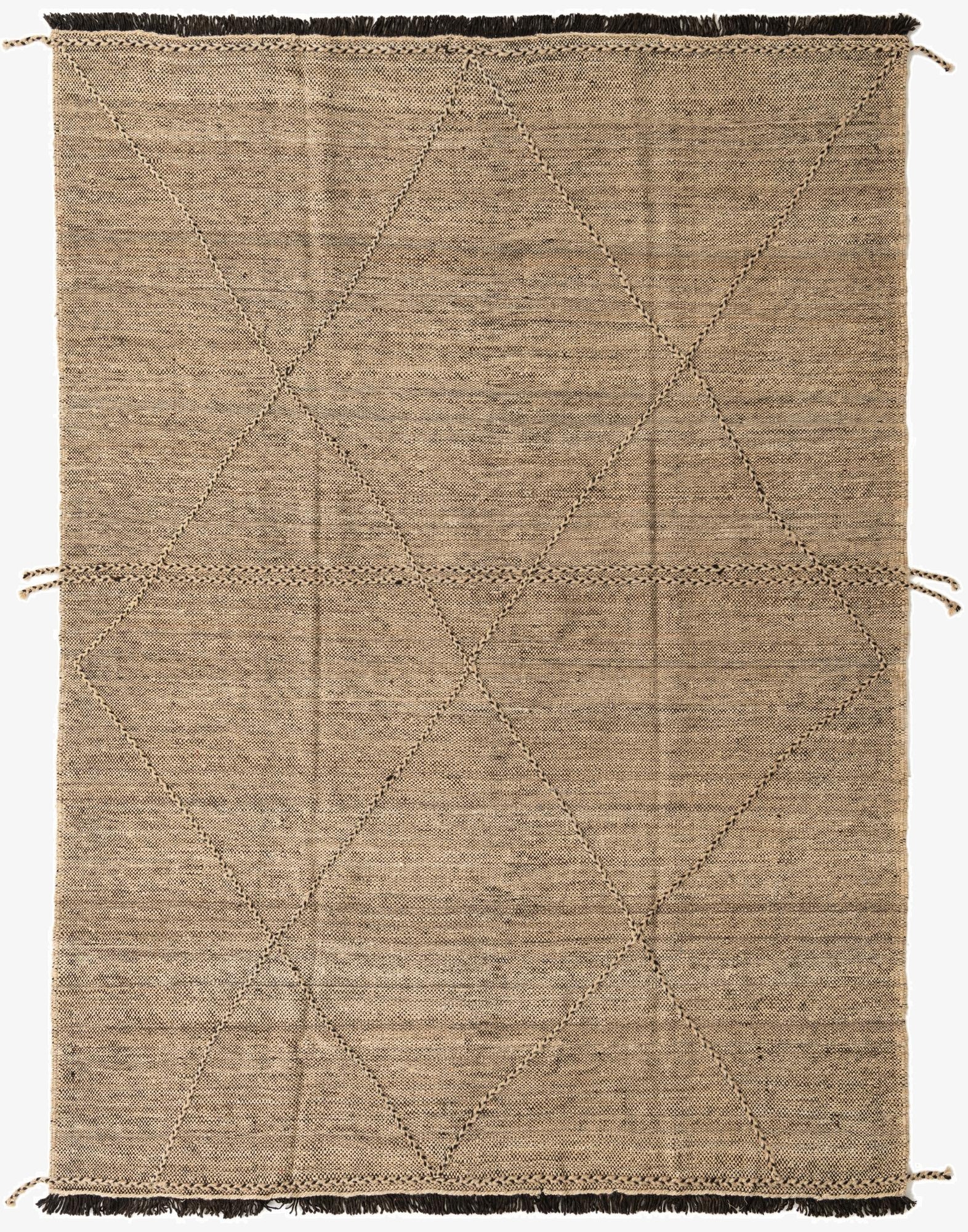  7' 2 x 9' 5  Hand Knotted Moroccan Wool Rug