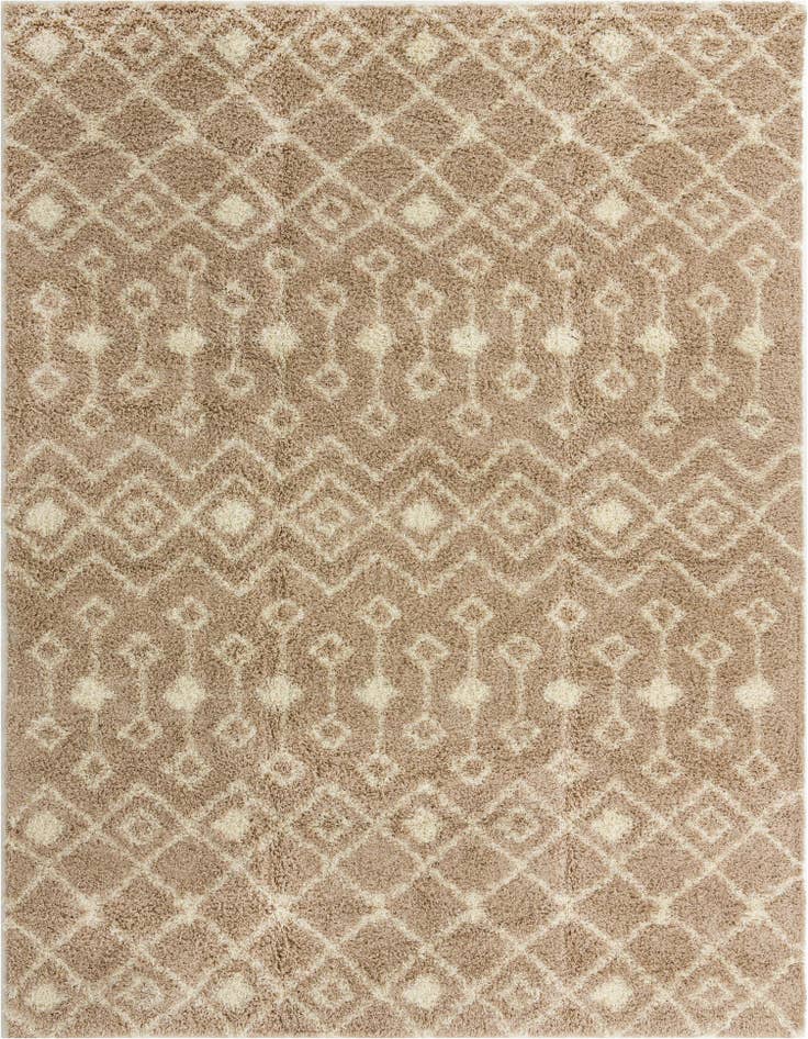 Detail image of  10' x 13' Moroccan Trellis Shag Rug