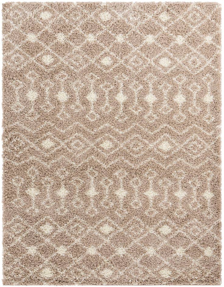 Detail image of  6' x 9' Moroccan Trellis Shag Rug