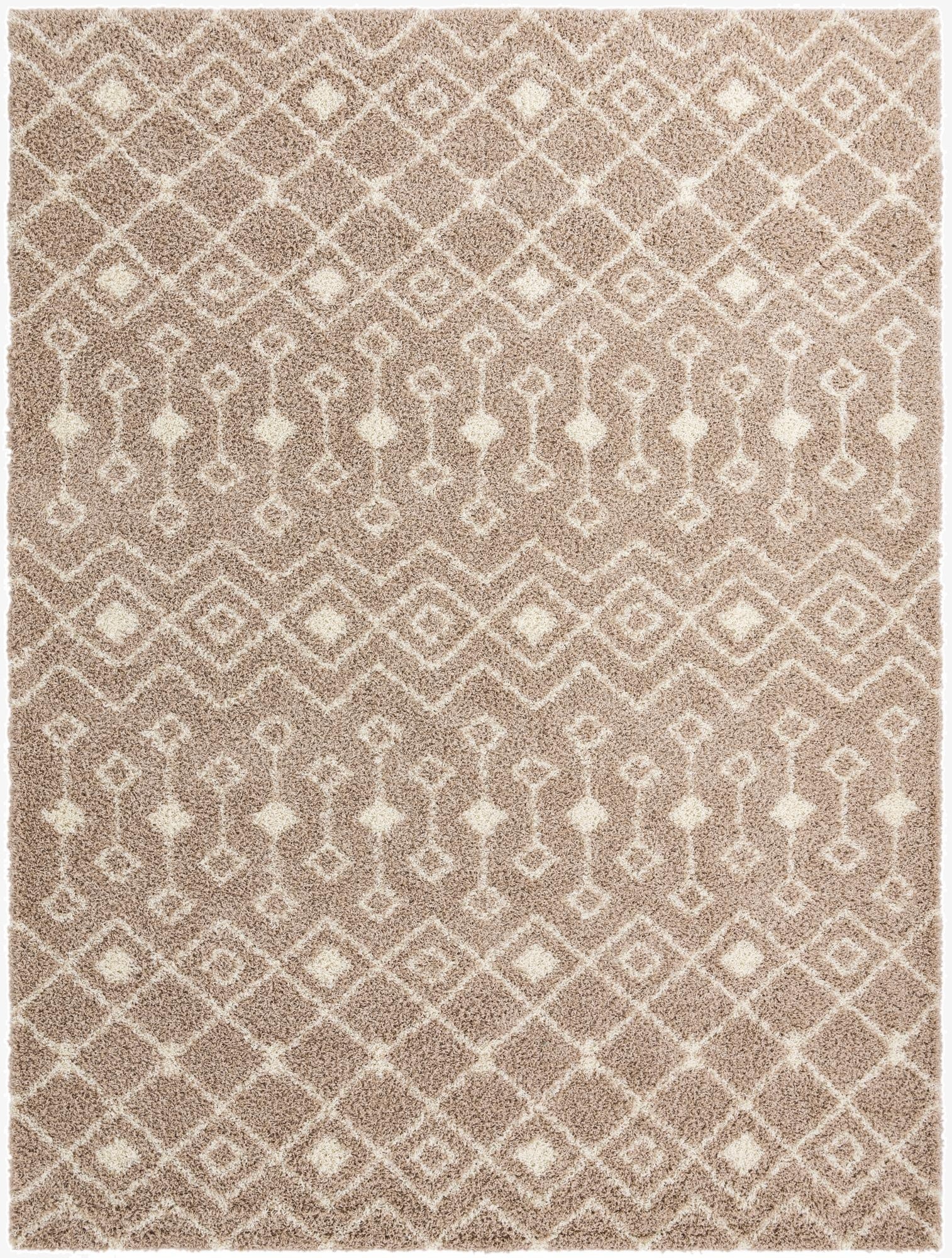 Primary image  10' 8 x 14' Moroccan Trellis Shag Rug