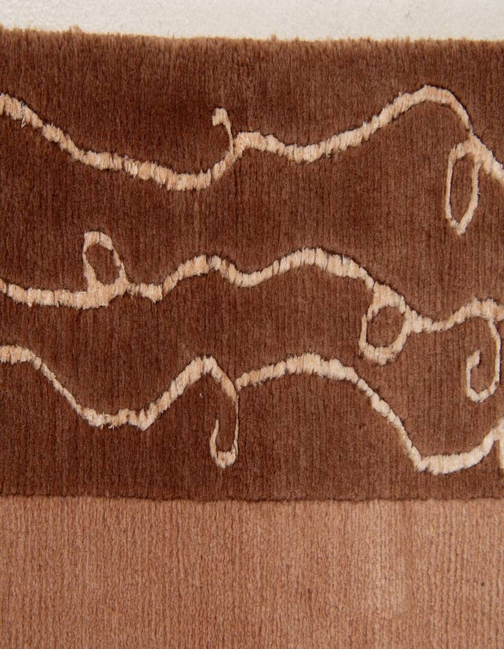 Detail image of  5' 9 x 8'  Hand Knotted Nepal Rug