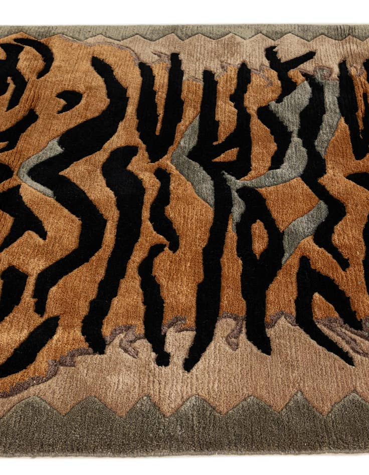 Detail image of  4' 1 x 5' 9  Hand Knotted Nepal Wool Rug