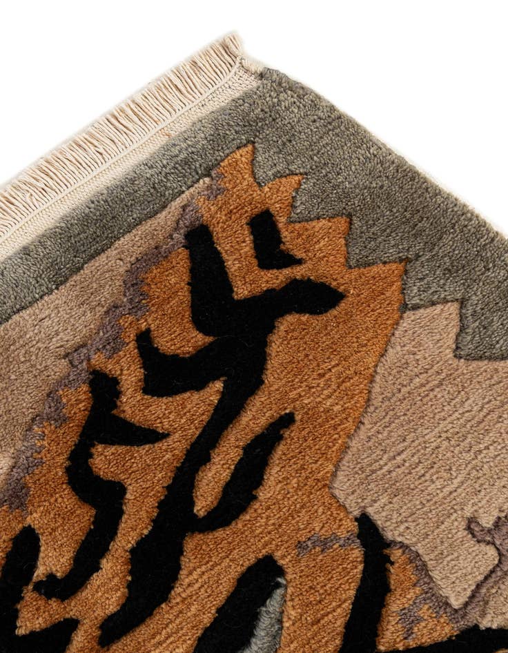 Detail image of  4' 1 x 5' 9  Hand Knotted Nepal Wool Rug