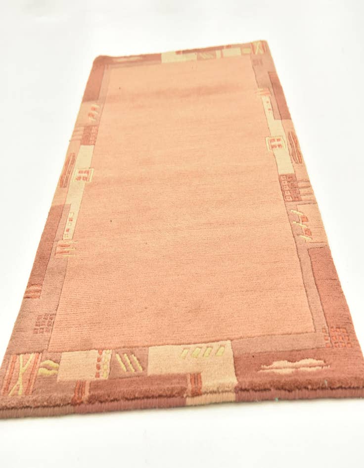 Detail image of  2' 4 x 4' 7  Hand Knotted Nepal Wool Rug