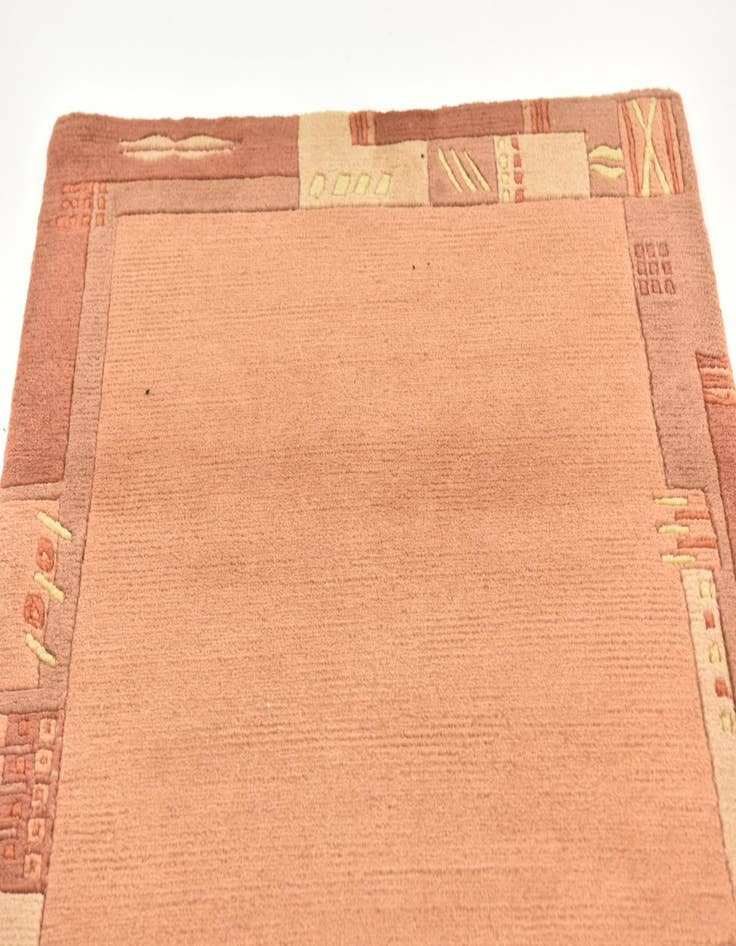 Detail image of  2' 4 x 4' 7  Hand Knotted Nepal Wool Rug