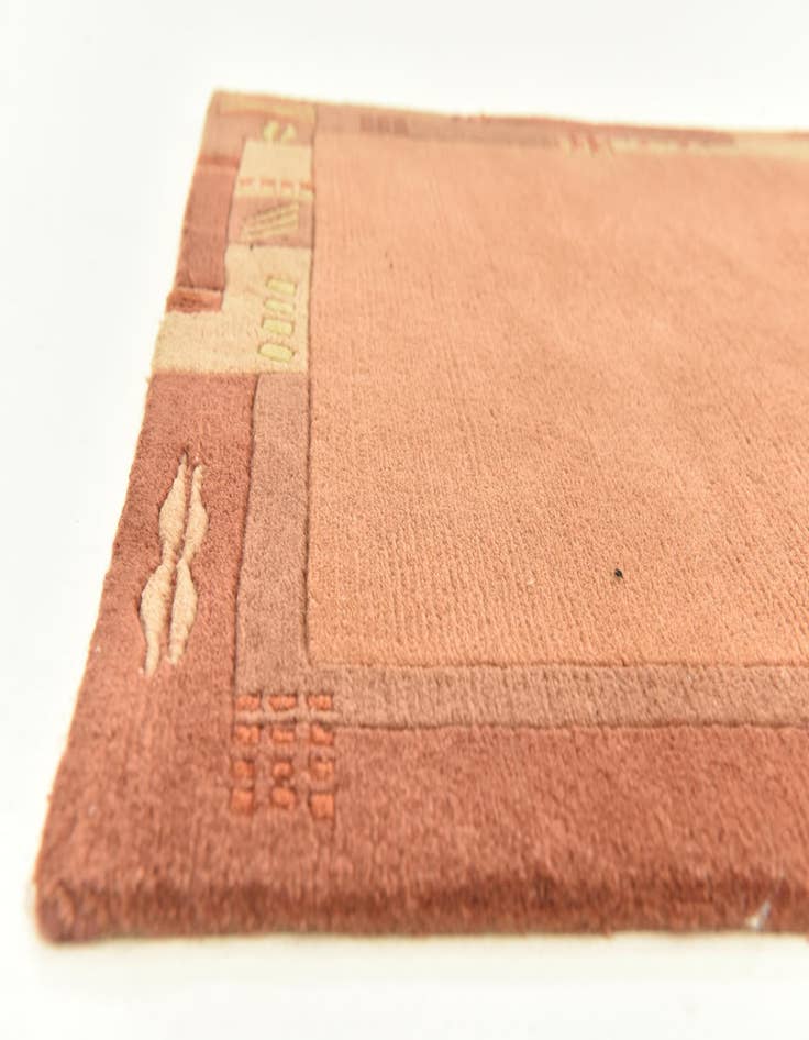 Detail image of  2' 4 x 4' 7  Hand Knotted Nepal Wool Rug