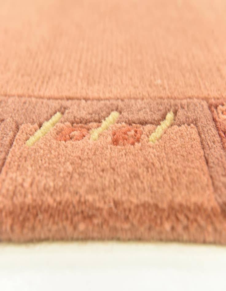 Detail image of  2' 4 x 4' 7  Hand Knotted Nepal Wool Rug