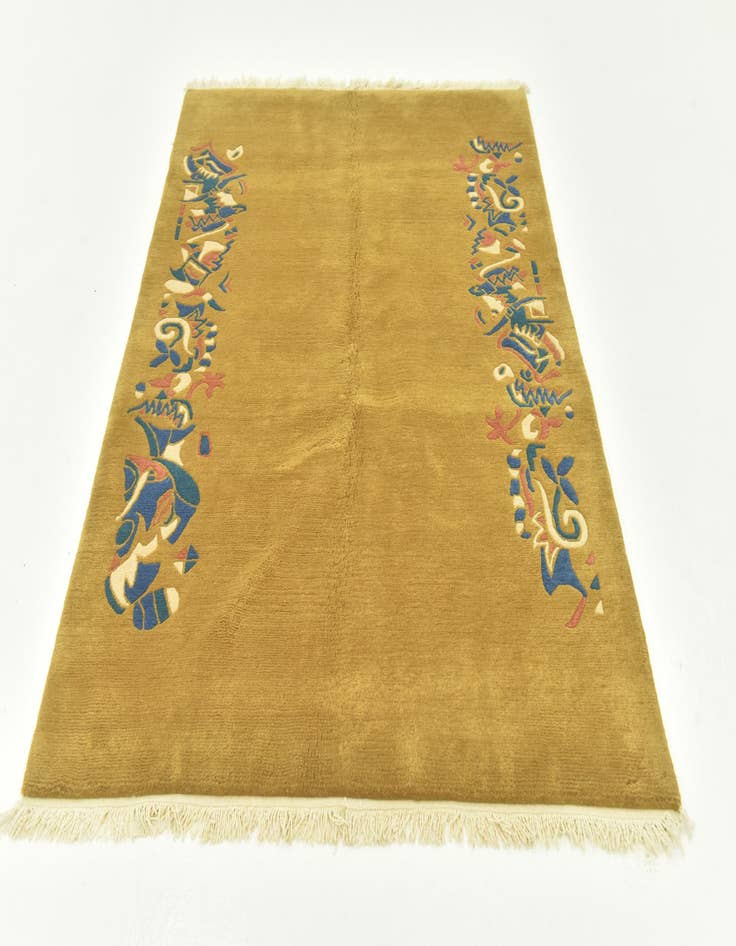 Detail image of  4' 8 x 5' 7  Hand Knotted Nepal Wool Rug