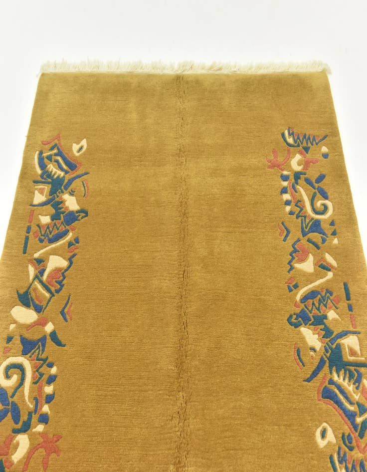 Detail image of  4' 8 x 5' 7  Hand Knotted Nepal Wool Rug