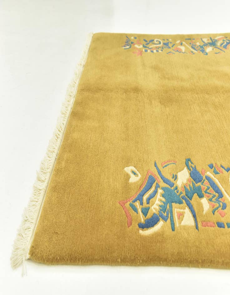 Detail image of  4' 8 x 5' 7  Hand Knotted Nepal Wool Rug