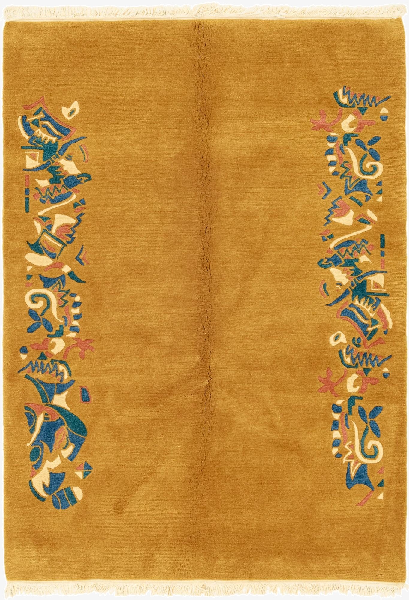  4' 8 x 5' 7  Hand Knotted Nepal Wool Rug