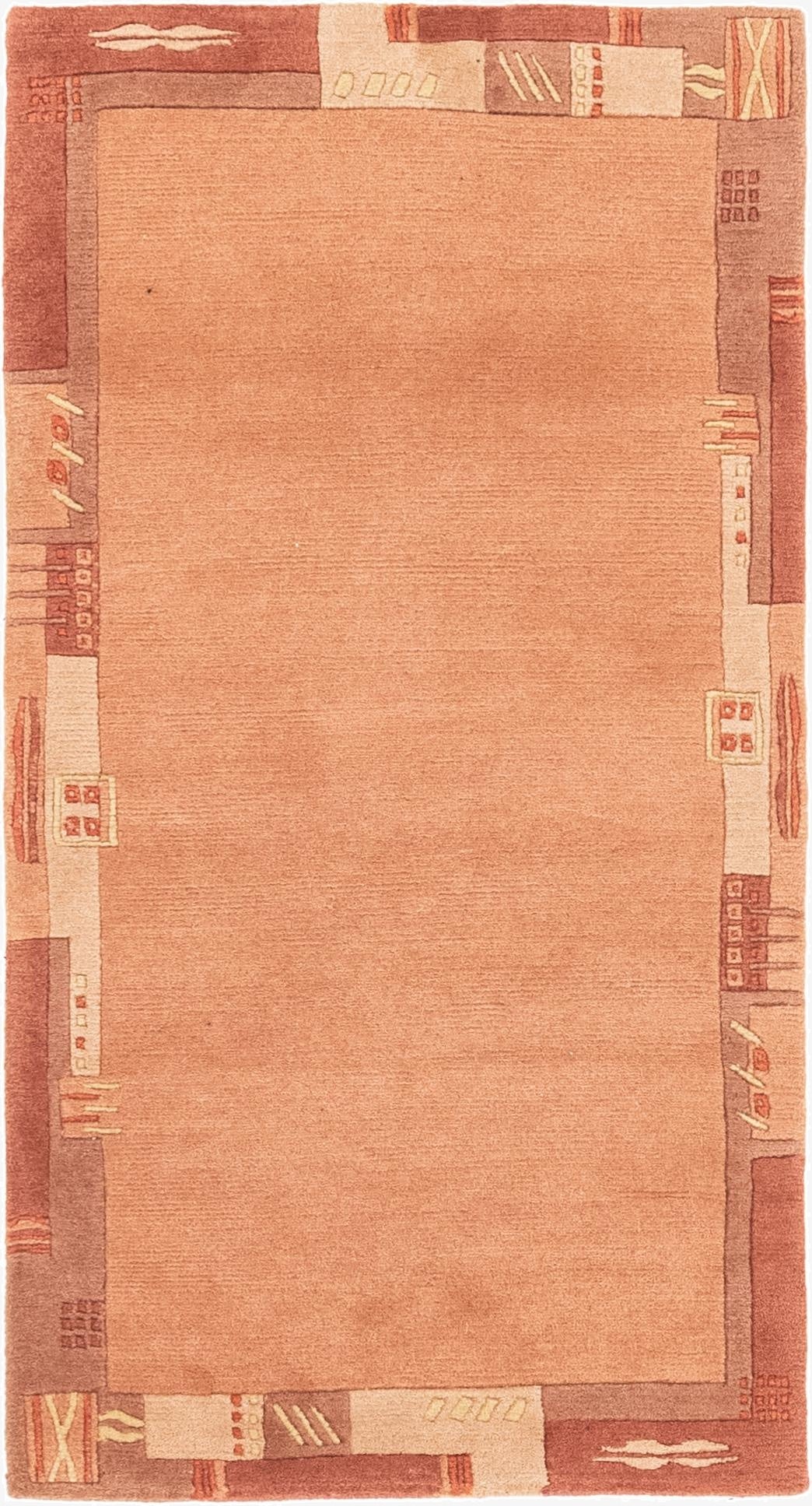  2' 4 x 4' 7  Hand Knotted Nepal Wool Rug